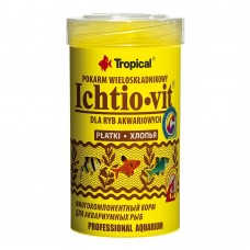 Сухой корм для аквариумных рыб Tropical в хлопьях «Ichtio-Vit» 100 мл (для всех аквариумных рыб)