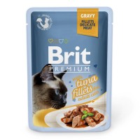 Влажный корм для кошек Brit Premium Cat Tuna Fillets Gravy pouch 85 г (филе тунца в соусе)