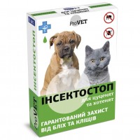 Краплі на холку для котів та собак ProVET «Інсектостоп» до 3 кг, 6 піпеток (від зовнішніх паразитів)