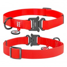 Нашийник Collar WAUDOG Waterproof з QR-паспортом 24-40 см/20 мм (червоний)