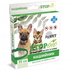 Ошейник для кошек и собак ProVET «STOP-Био» 35 см (от внешних паразитов) - dgs
