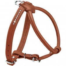 Шлея Hunter шкіряна «Harness Round & Soft Luxus Elk Petit» 42-48 см / 6-14 мм (коричневий)