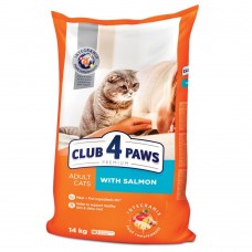 Сухой корм для взрослых кошек Club 4 Paws Premium 14 кг (лосось)