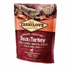 Сухой корм для кошек крупных пород Carnilove Cat Duck & Turkey Large Breed 400 г (утка и индейка)