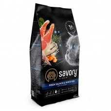 Сухой корм для длинношерстных кошек Savory 2 кг (лосось)