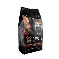 Сухой корм для собак крупных пород Savory 3 кг (индейка и ягненок)