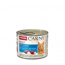 Вологий корм для котів Animonda Carny Adult Beef + Codfish with Parsley roots з яловичиною| 200 г (яловичина, тріска та петрушка)