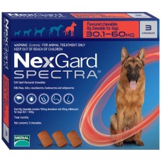 Таблетки для собак Boehringer Ingelheim (Merial) «NexGard Spectra» (Нексгард Спектра) от 30,1 до 60 кг, 3 таблетки (от внешних и внутренних паразитов)