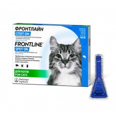 Капли на холку для кошек Boehringer Ingelheim (Merial) «Frontline» (Фронтлайн) от 2 кг, 1 пипетка (от внешних паразитов)