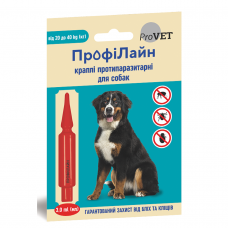 Капли на холку для собак ProVET «ПрофиЛайн» от 20 до 40 кг, 1 пипетка (от внешних паразитов)