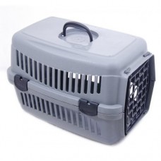 Контейнер-переноска для собак та котів вагою до 12 кг SG 60 x 38 x 39 см (сіра)
