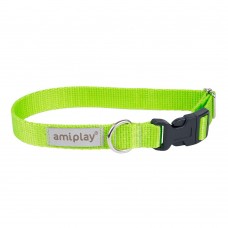 Ошейник для собак регулируемый Amiplay Samba M 25-40 см / 20 мм (зелёный)