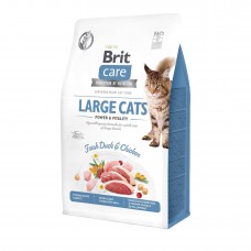 Сухой корм для кошек крупных пород Brit Care Cat GF Large cats Power & Vitality 400 г (курица и утка)