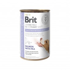 Вологий корм Brit VetDiets Gastrointestinal для собак, які страждають шлунково-кишковими розладами, 400 г (лосось та горох)