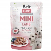 Вологий корм для цуценят Brit Care Mini pouch 85 g філе в соусі (ягня)