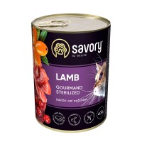 Вологий корм для стерилізованих котів Savory 400 г (ягня)