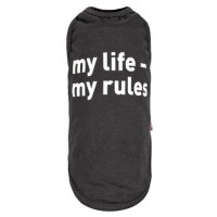 Борцовка Pet Fashion «my life - my rules» для собак, размер XS2, черная