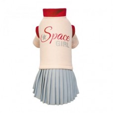Костюм-платье Pet Fashion «Space» для девочек, размер M, бежевый