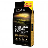 Сухой корм для взрослых собак крупных пород (весом от 25 кг) Profine Adult Large Breed Chicken 15 + 2 кг (курица)