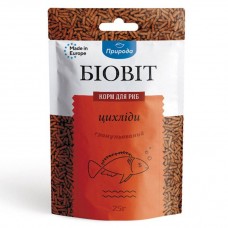 Сухий корм для акваріумних риб Природа в паличках Біовіт «Цихліди» 25 г (для м\'ясоїдних цихлід)