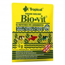 Сухой корм для аквариумных рыб Tropical в хлопьях «Bio-Vit» 12 г (для травоядных рыб)