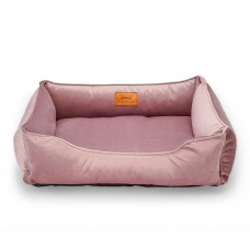 Лежак для котов Dreamer Hearley and Cho «Velur Pudra» размер S 60 x 45 см (розовый) - cts