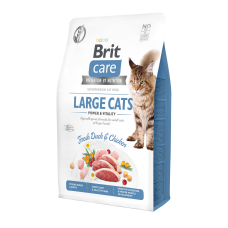 Сухой корм для кошек крупных пород Brit Care Cat GF Large cats Power & Vitality 2 кг (курица и утка)