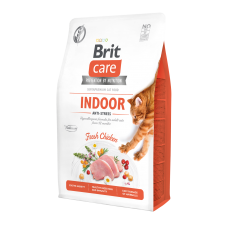 Сухой корм для кошек, живущих в помещении Brit Care Cat GF Indoor Anti-stress 2 кг (курица)