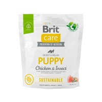 Сухий корм для цуценят всіх порід Brit Care Dog Sustainable Puppy 1 кг (курка та комахи)