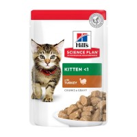 Вологий корм для кошенят та кішок у період вагітності та годування Hills Science Plan Kitten 85 г (індичка)