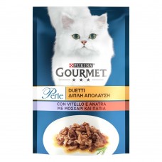 Влажный корм для кошек Gourmet Perle pouch 85 г (телятина и утка)