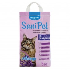 Наповнювач туалета для котів Природа Sani Pet з лавандою 5 кг (бентонітовий середній)