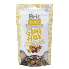 Лакомство для кошек Brit Care Functional Snack Shiny Hair 50 г (для кожи и шерсти)