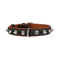 Нашийник Collar шкіряний з шипами «Soft» (Софт) 30-39 см / 20 мм (чорний)
