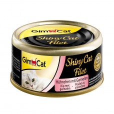 Вологий корм для котів GimCat Shiny Cat Filet 70 г (курка та креветки)