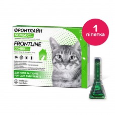 Краплі на холку для котів Boehringer Ingelheim (Merial) «Frontline Combo» (Фронтлайн Комбо) 1 піпетка (від зовнішніх паразитів)