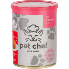 Мясной паштет для взрослых кошек Pet Chef 360 г (мясное ассорти)