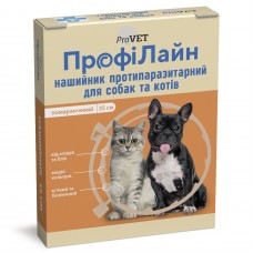 Ошейник для кошек и собак ProVET «ПрофиЛайн» 35 см (от внешних паразитов, цвет: оранжевый) - dgs