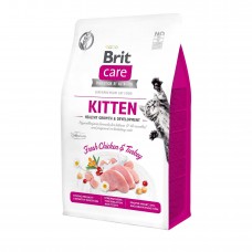 Сухой корм для котят Brit Care Cat GF Kitten HGrowth & Development 400 г (курица и индейка)