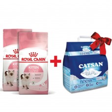 Сухой корм для котят Royal Canin Kitten | 4 кг + Catsan 10 л (домашняя птица)