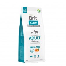 Сухой корм для собак малых и средних пород Brit Care Dog Grain-free Adult беззерновой | (лосось) 12 кг