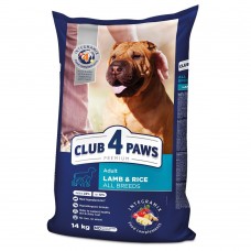 Сухой корм для собак всех пород Club 4 Paws Premium 14 кг (ягненок и рис)