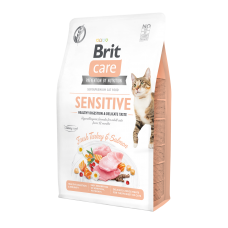 Сухой корм для привередливых кошек Brit Care Cat GF Sensitive HDigestion & Delicate Taste 2 кг (индейка и лосось)