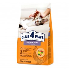 Сухий корм для котів, що живуть у приміщенні Club 4 Paws Premium Indoor 4 в 1 | 2 кг (курка)