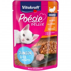 Влажный корм для котят Vitakraft Poésie Délice pouch 85г (индейка в соусе)