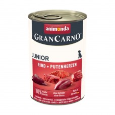 Влажный корм для щенков Animonda GranCarno Junior Beef + Turkey hearts | 400 г (говядина и индейка)