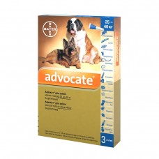 Краплі на холку для собак Bayer «Advocate» (Адвокат) від 25 до 40 кг, 3 піпетки (від зовнішніх та внутрішніх паразитів)