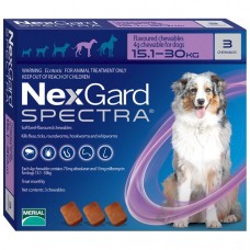 Таблетки для собак Boehringer Ingelheim (Merial) «NexGard Spectra» (Нексгард Спектра) от 15,1 до 30 кг, 3 таблетки (от внешних и внутренних паразитов)