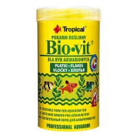 Сухий корм для акваріумних риб Tropical в пластівцях «Bio-Vit» 250 мл (для травоїдних риб)