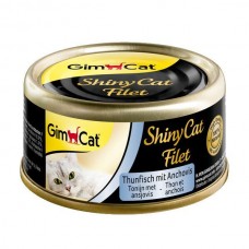 Влажный корм для кошек GimCat Shiny Cat Filet 70 г (тунец и анчоус)